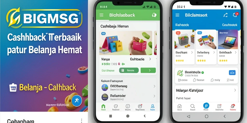 Tampilan antarmuka aplikasi BIGMSG untuk cashback yang ramah pengguna.
