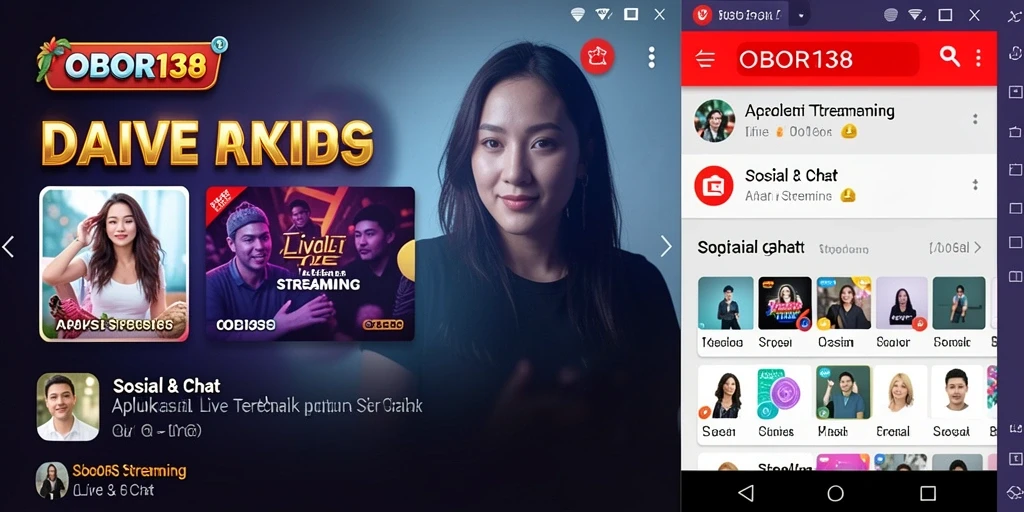 Antarmuka menarik dari OBOR138 untuk live streaming yang interaktif.