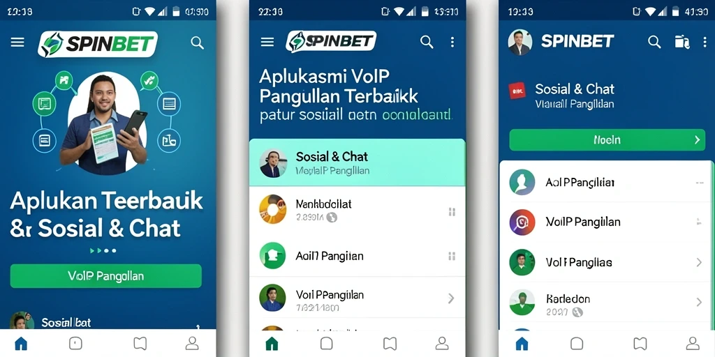 Antarmuka SPINBET saat melakukan panggilan VoIP yang jelas dan mudah digunakan.