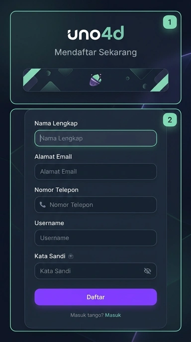 Panduan Registrasi Akun Baru uno4d untuk Android